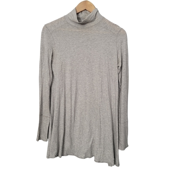 Free People Light Gray Gemma Mock Neck Tunic Dress - Picture 2 of 14